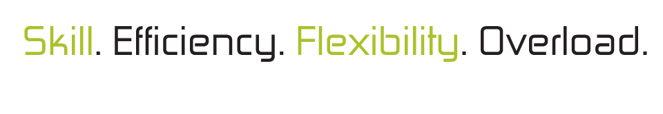 Skill. Efficiency. Flexibility. Overload.
